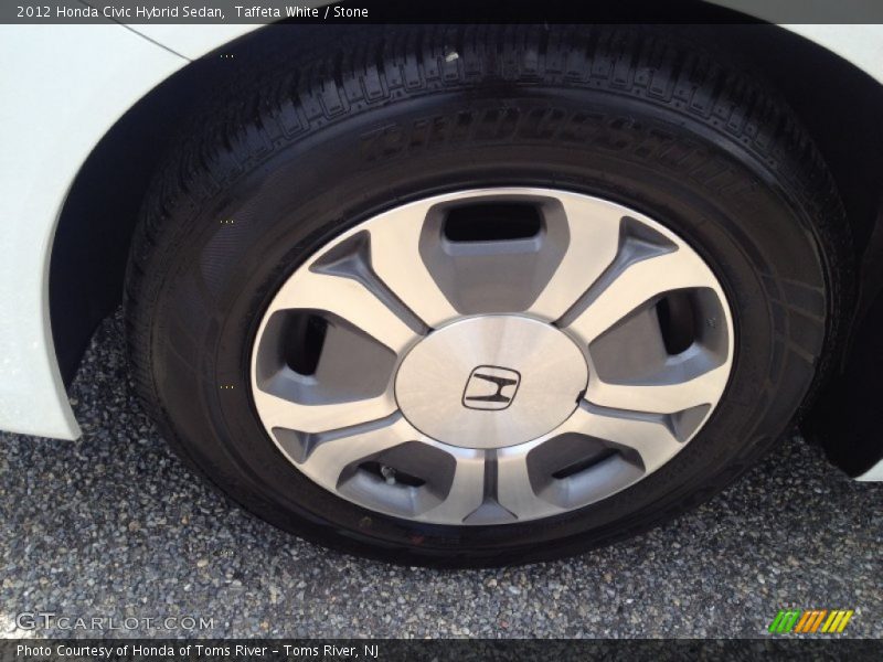 Taffeta White / Stone 2012 Honda Civic Hybrid Sedan