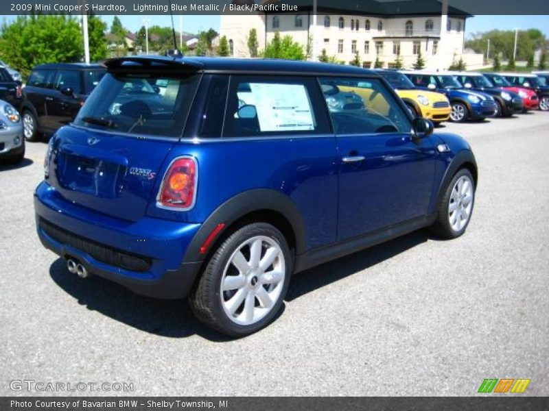 Lightning Blue Metallic / Black/Pacific Blue 2009 Mini Cooper S Hardtop