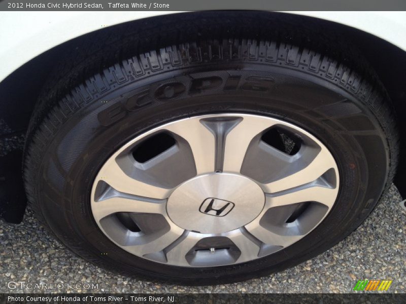 Taffeta White / Stone 2012 Honda Civic Hybrid Sedan