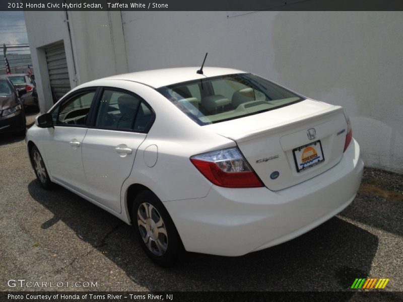 Taffeta White / Stone 2012 Honda Civic Hybrid Sedan