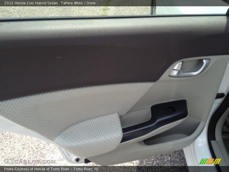 Taffeta White / Stone 2012 Honda Civic Hybrid Sedan