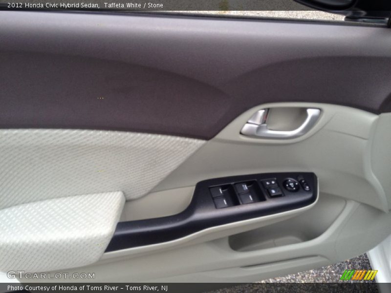 Taffeta White / Stone 2012 Honda Civic Hybrid Sedan