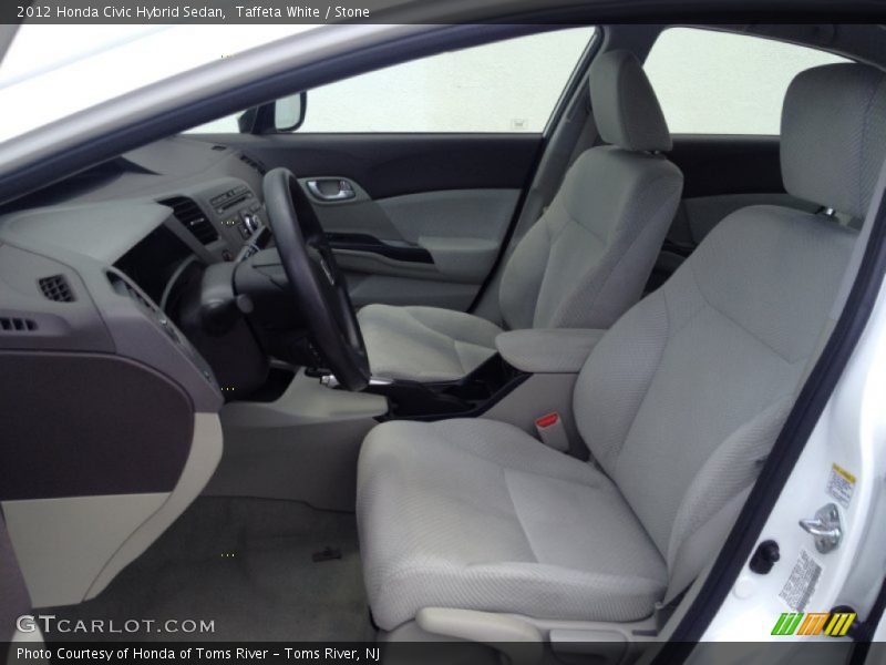 Taffeta White / Stone 2012 Honda Civic Hybrid Sedan