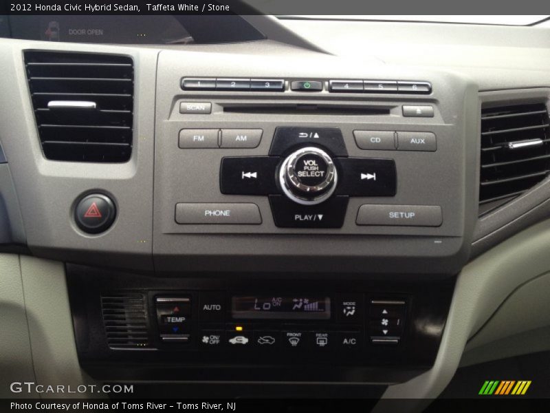 Taffeta White / Stone 2012 Honda Civic Hybrid Sedan