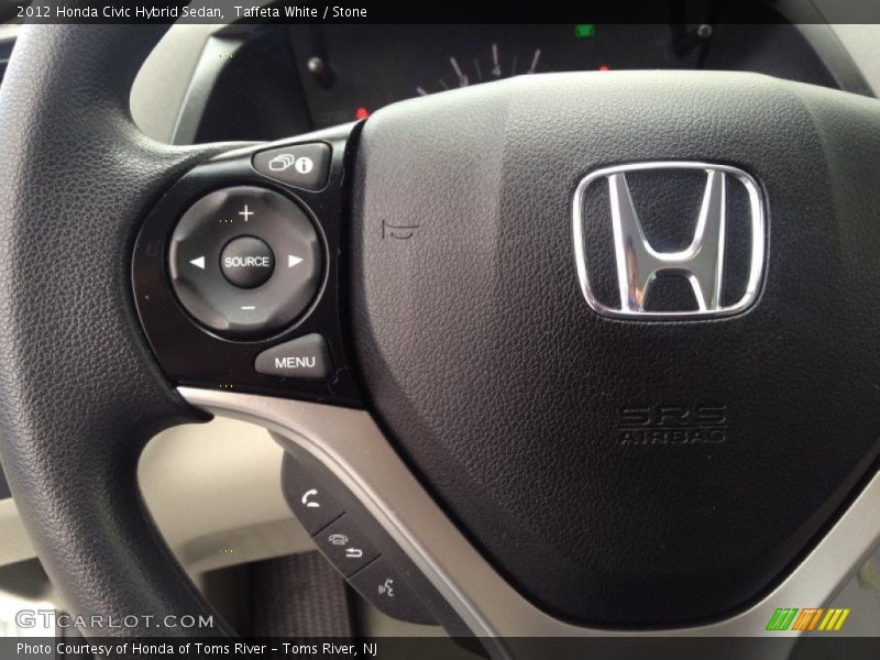 Taffeta White / Stone 2012 Honda Civic Hybrid Sedan