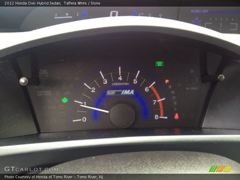 Taffeta White / Stone 2012 Honda Civic Hybrid Sedan