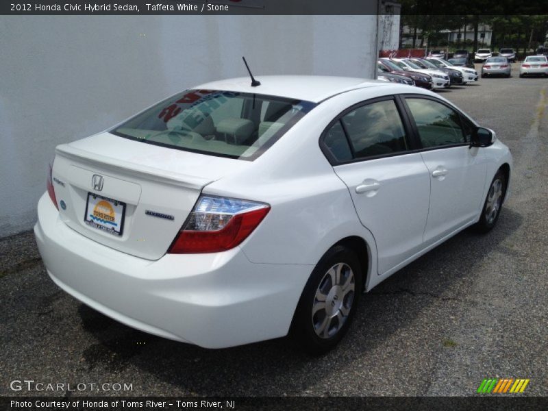 Taffeta White / Stone 2012 Honda Civic Hybrid Sedan