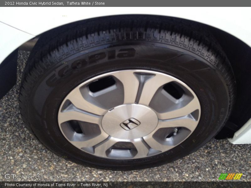 Taffeta White / Stone 2012 Honda Civic Hybrid Sedan