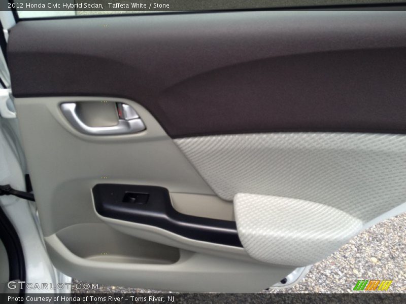 Taffeta White / Stone 2012 Honda Civic Hybrid Sedan