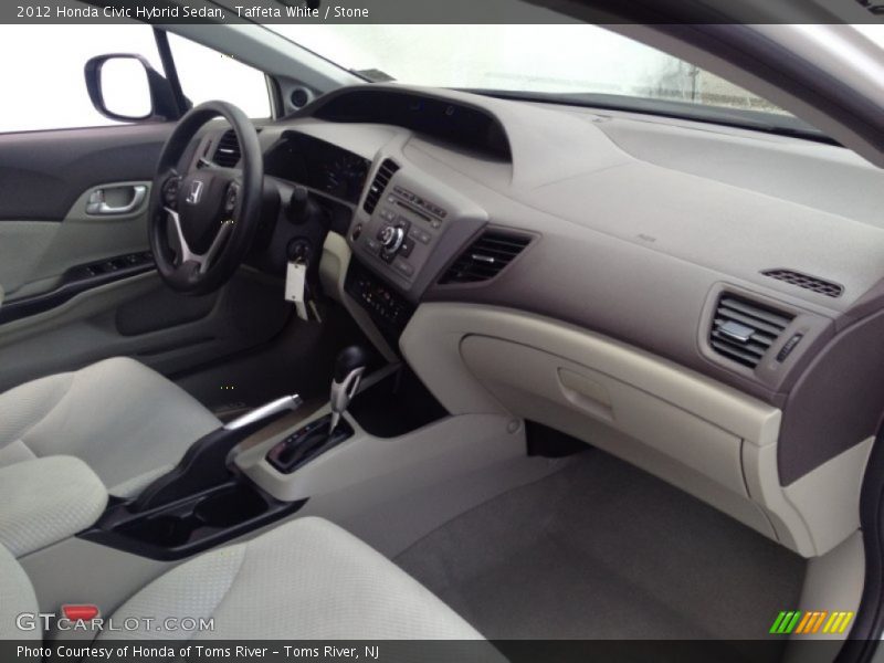 Taffeta White / Stone 2012 Honda Civic Hybrid Sedan