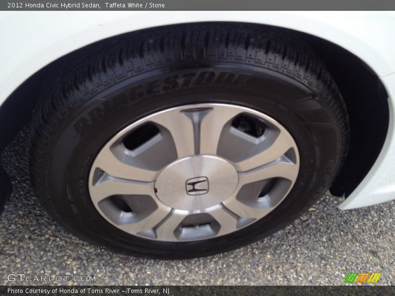 Taffeta White / Stone 2012 Honda Civic Hybrid Sedan