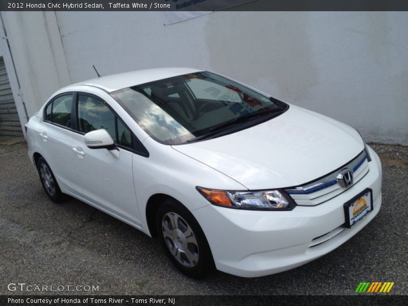 Taffeta White / Stone 2012 Honda Civic Hybrid Sedan