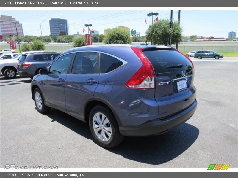 Twilight Blue Metallic / Beige 2013 Honda CR-V EX-L