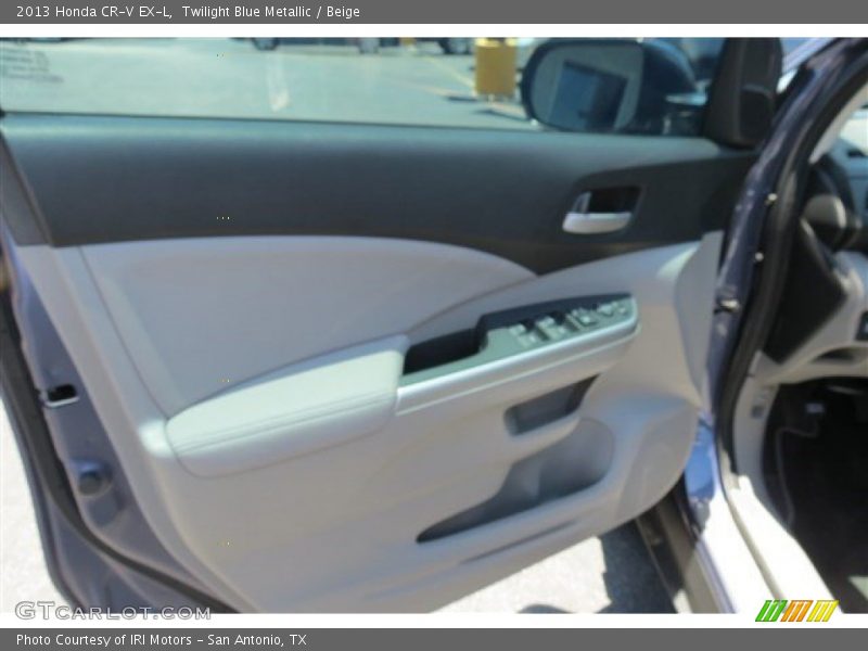 Twilight Blue Metallic / Beige 2013 Honda CR-V EX-L