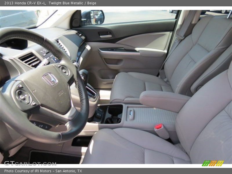 Twilight Blue Metallic / Beige 2013 Honda CR-V EX-L
