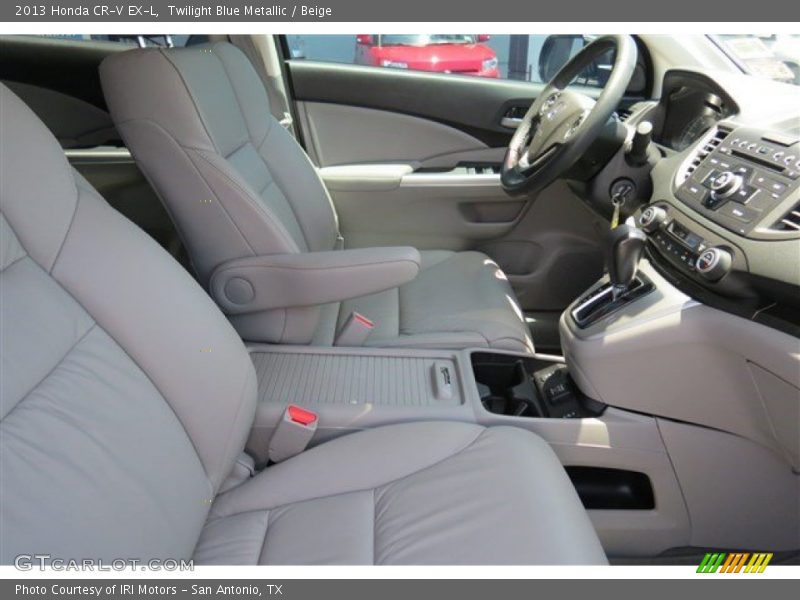 Twilight Blue Metallic / Beige 2013 Honda CR-V EX-L
