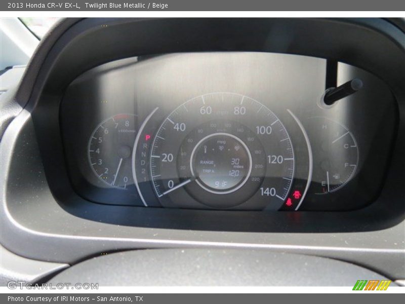 Twilight Blue Metallic / Beige 2013 Honda CR-V EX-L