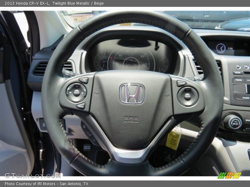 Twilight Blue Metallic / Beige 2013 Honda CR-V EX-L