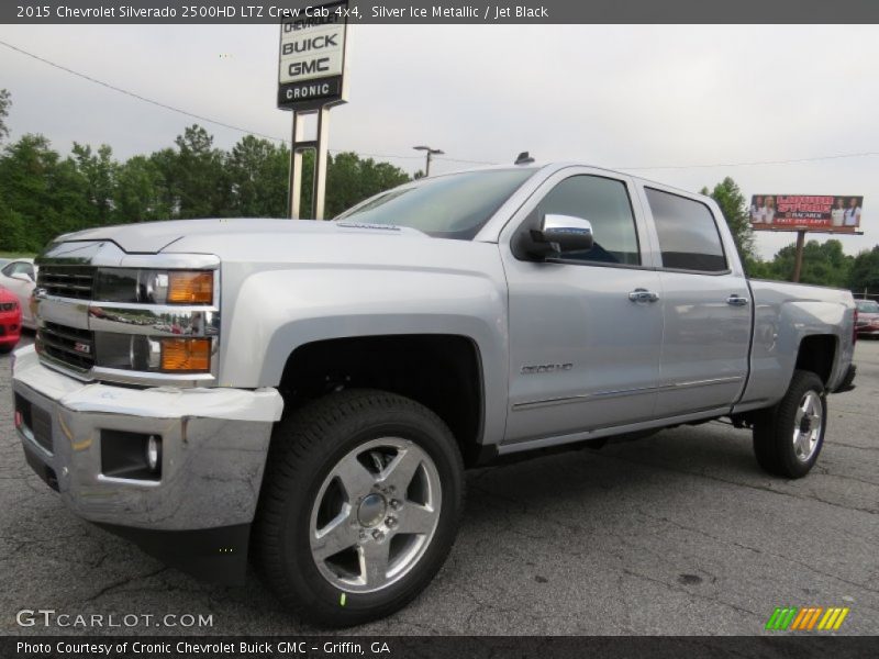 Silver Ice Metallic / Jet Black 2015 Chevrolet Silverado 2500HD LTZ Crew Cab 4x4