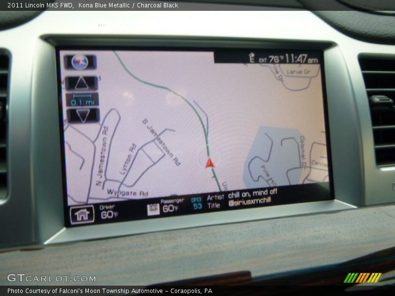 Kona Blue Metallic / Charcoal Black 2011 Lincoln MKS FWD