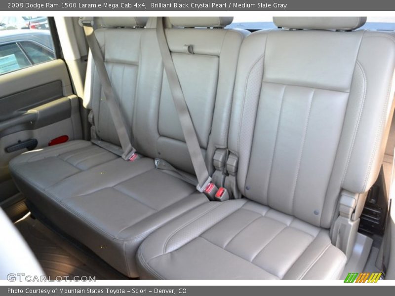 Brilliant Black Crystal Pearl / Medium Slate Gray 2008 Dodge Ram 1500 Laramie Mega Cab 4x4