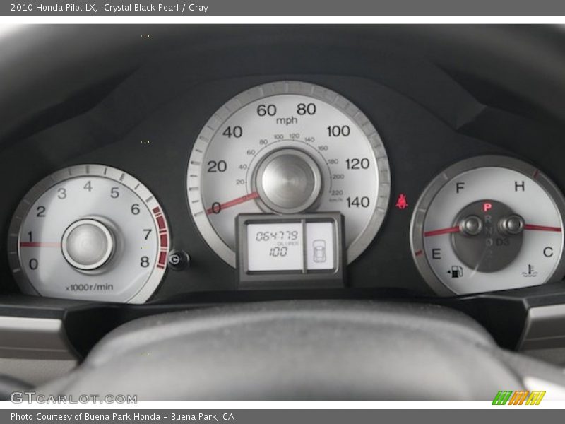 Crystal Black Pearl / Gray 2010 Honda Pilot LX