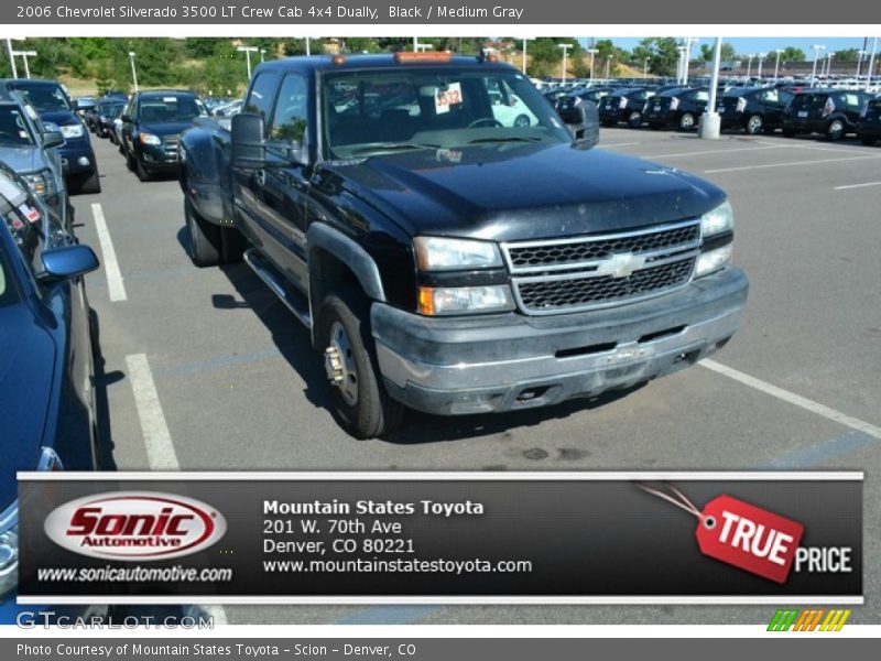 Black / Medium Gray 2006 Chevrolet Silverado 3500 LT Crew Cab 4x4 Dually