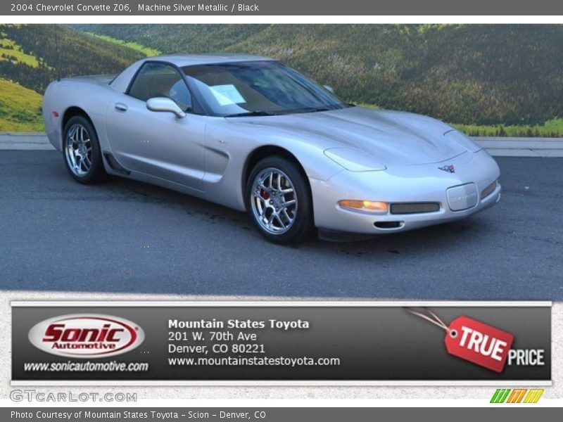 Machine Silver Metallic / Black 2004 Chevrolet Corvette Z06