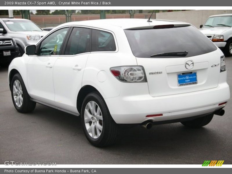 Crystal White Pearl Mica / Black 2009 Mazda CX-7 Sport AWD