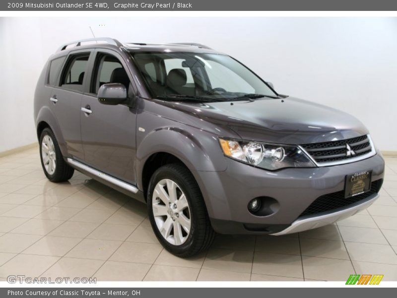 Graphite Gray Pearl / Black 2009 Mitsubishi Outlander SE 4WD