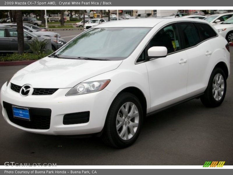 Crystal White Pearl Mica / Black 2009 Mazda CX-7 Sport AWD