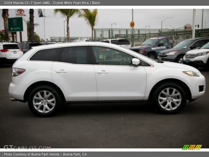 Crystal White Pearl Mica / Black 2009 Mazda CX-7 Sport AWD