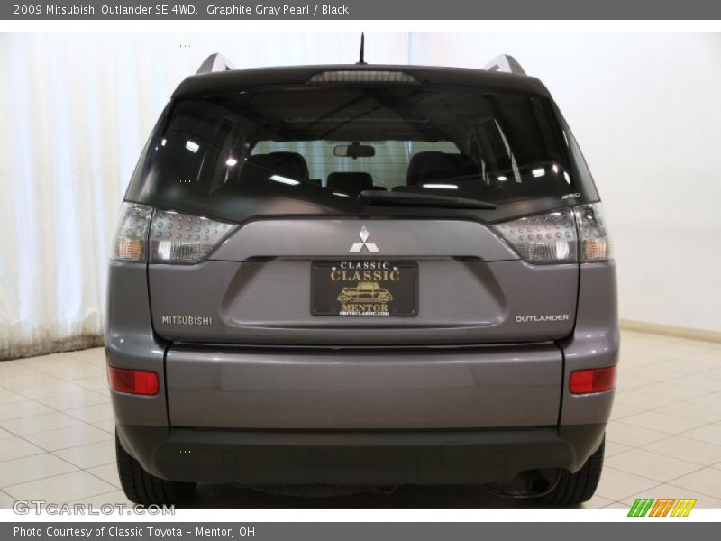 Graphite Gray Pearl / Black 2009 Mitsubishi Outlander SE 4WD
