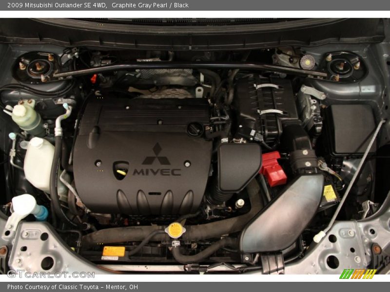 Graphite Gray Pearl / Black 2009 Mitsubishi Outlander SE 4WD
