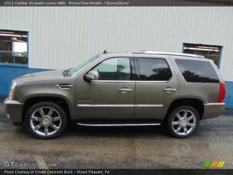 Mocha Steel Metallic / Ebony/Ebony 2011 Cadillac Escalade Luxury AWD