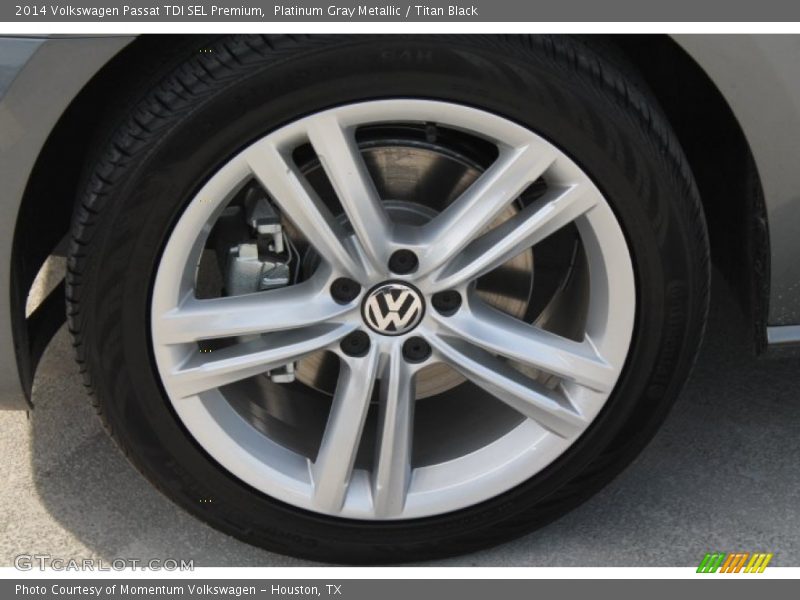 Platinum Gray Metallic / Titan Black 2014 Volkswagen Passat TDI SEL Premium