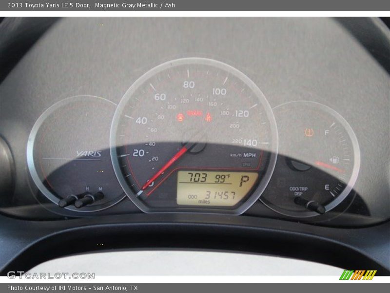 Magnetic Gray Metallic / Ash 2013 Toyota Yaris LE 5 Door