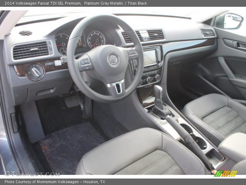 Platinum Gray Metallic / Titan Black 2014 Volkswagen Passat TDI SEL Premium