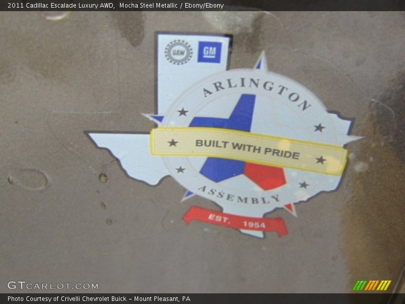 Mocha Steel Metallic / Ebony/Ebony 2011 Cadillac Escalade Luxury AWD