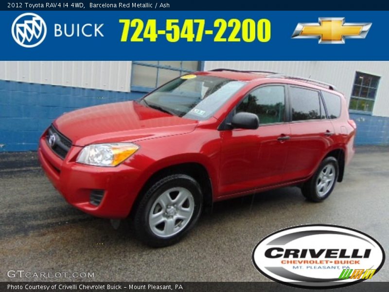 Barcelona Red Metallic / Ash 2012 Toyota RAV4 I4 4WD