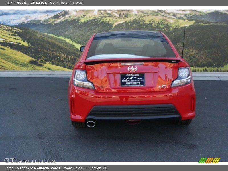 Absolutely Red / Dark Charcoal 2015 Scion tC
