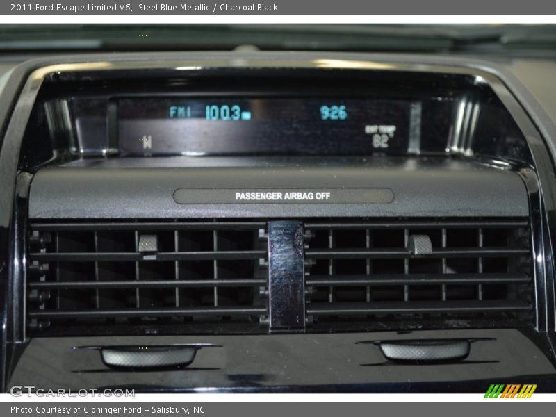 Steel Blue Metallic / Charcoal Black 2011 Ford Escape Limited V6