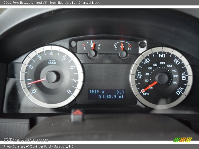 Steel Blue Metallic / Charcoal Black 2011 Ford Escape Limited V6