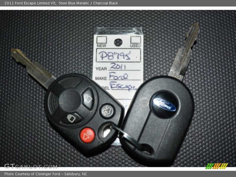 Steel Blue Metallic / Charcoal Black 2011 Ford Escape Limited V6