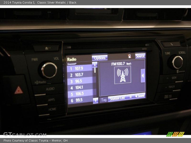 Classic Silver Metallic / Black 2014 Toyota Corolla S