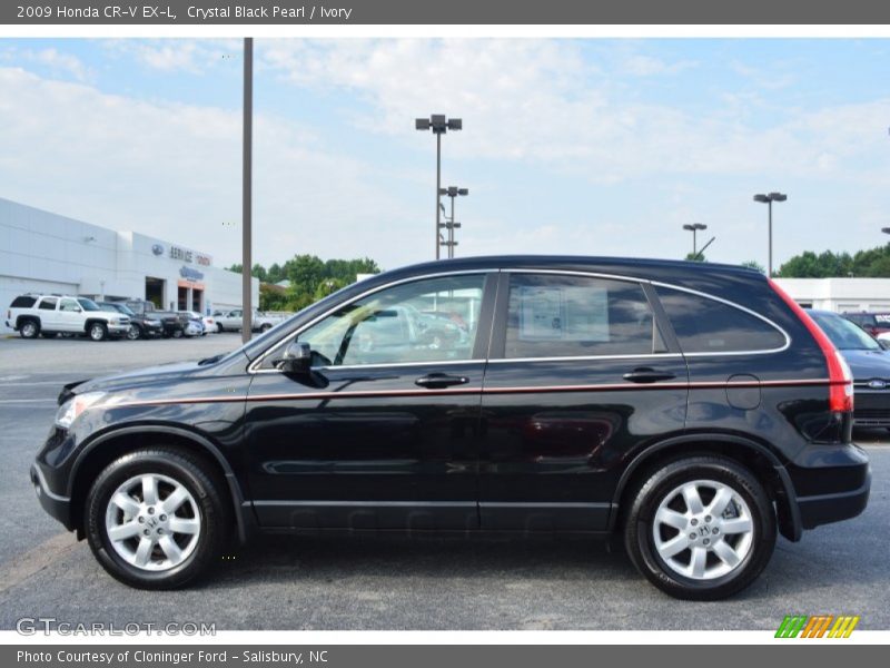 Crystal Black Pearl / Ivory 2009 Honda CR-V EX-L
