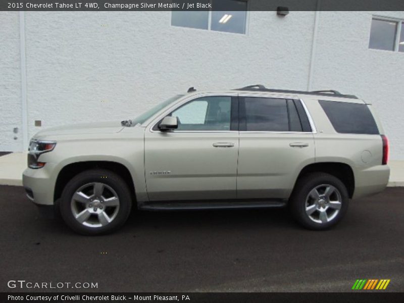 Champagne Silver Metallic / Jet Black 2015 Chevrolet Tahoe LT 4WD