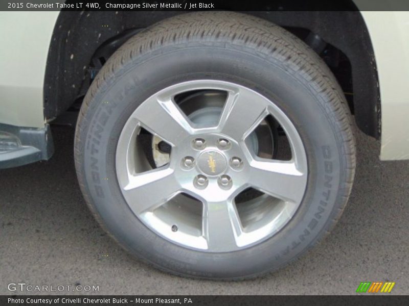 Champagne Silver Metallic / Jet Black 2015 Chevrolet Tahoe LT 4WD