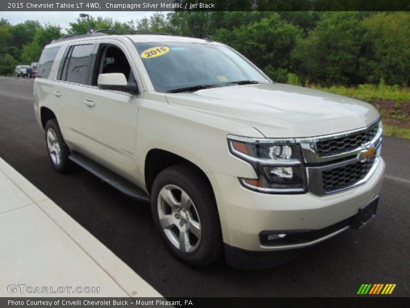 Champagne Silver Metallic / Jet Black 2015 Chevrolet Tahoe LT 4WD