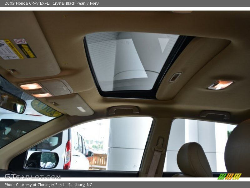 Crystal Black Pearl / Ivory 2009 Honda CR-V EX-L